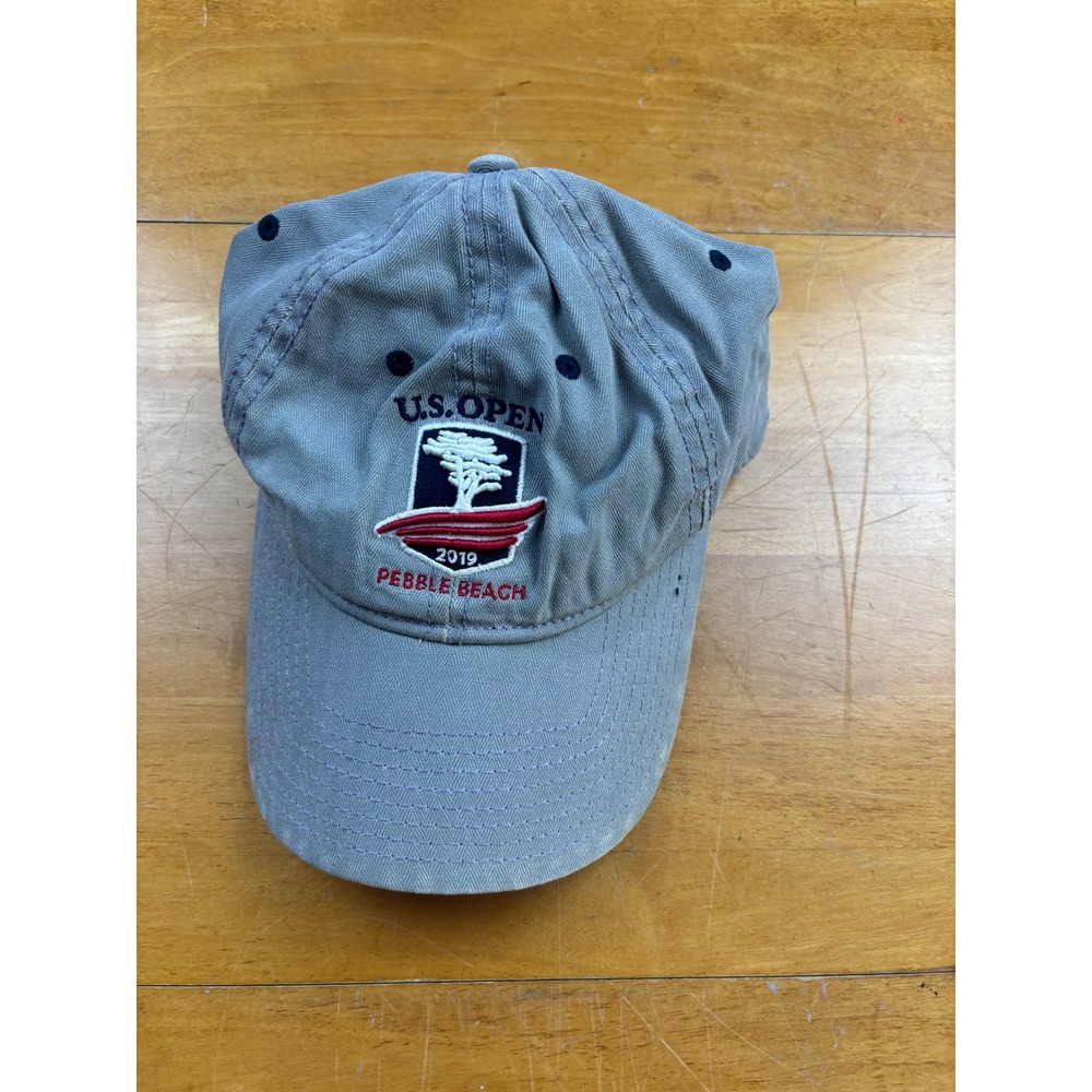 Imperial US Open 2019 Pebble Beach Golf Hat Grey Herringbone Adjustable Strapbac
